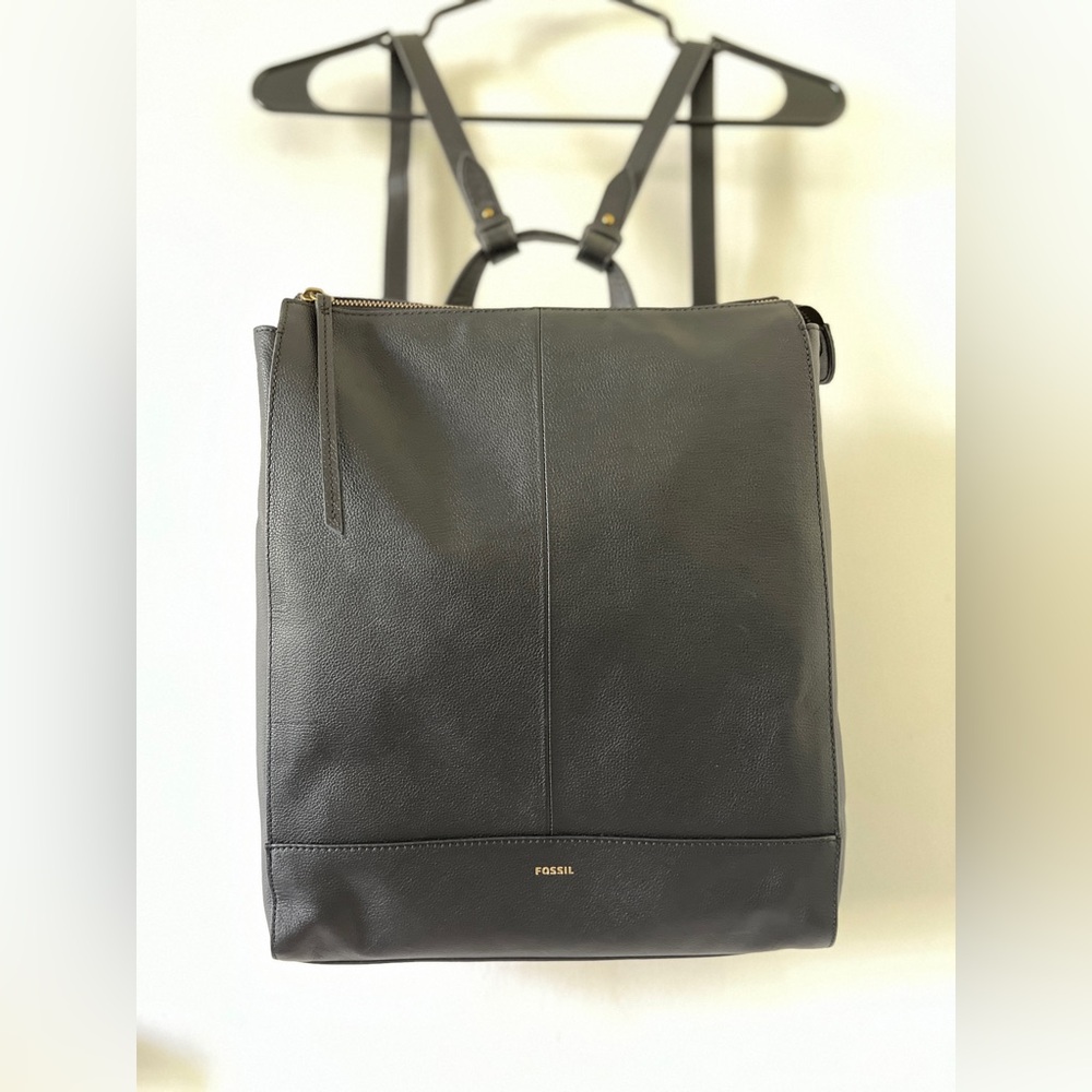 Fossil Women's Elina Genuine Leather Convertible Backpack - Black